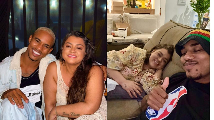 Preta Gil e o cantor O Kanalha, com quem viveu um affair cheio de um 'amor lindo' (Foto: Reprodução/Instagram)