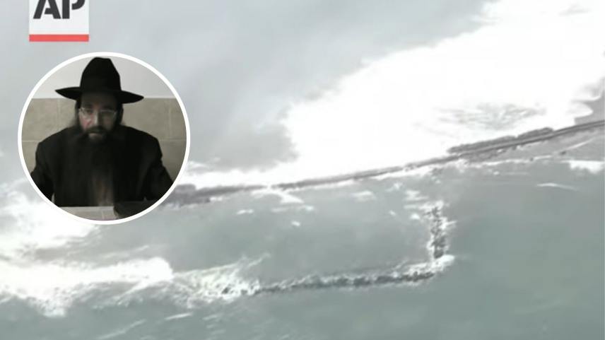 Tsunami atinge Hokkaido, no Japão, após terremoto de magnitude 8,8 na Rússia; rabino Yekutiel Fish [destaque]. (Foto: Captura de tela/YouTube/Mirror Now)