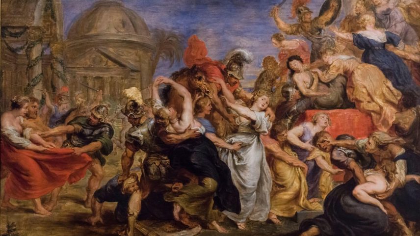 Obra anônima do século XVII exposta no Museu Nacional de Bellas Artes de Buenos Aires que representa o famoso mito romano do Rapto de las Sabinas. (Foto: Tolo Balaguer / Alamy / cordon press)