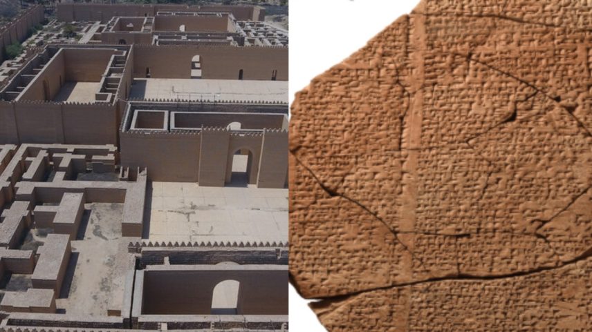Hino perdido por 4.000 anos foi restaurado graças à ajuda da inteligência artificial (Foto: Qahtan Al-Abeed e Divulgação/Universidade de Bagdá)