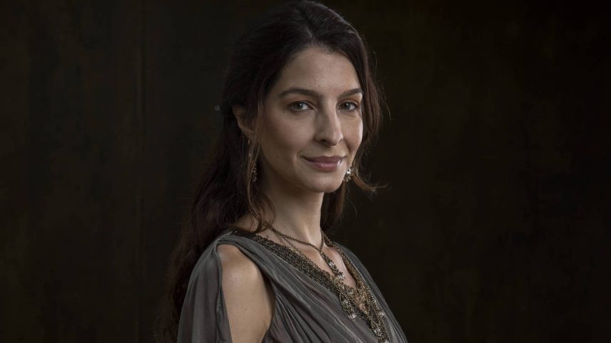 Michelle Batista caracterizada como Rode em 'Paulo, o Apóstolo' (Foto: Divulgação)