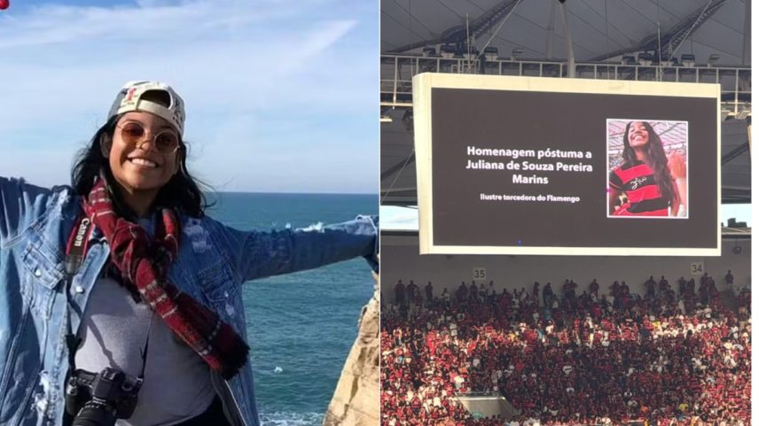 Juliana Marins é homenageada pelo Flamengo antes de partida no Maracanã (Foto: Reprodução / Instagram)
