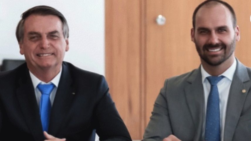 Jair e Eduardo Bolsonaro: pesquisa (Foto: Reprodução redes sociais)