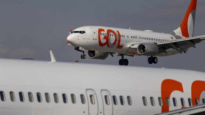 Aviões da Gol no aeroporto de Congonhas, em São Paulo (Foto: Danilo Verpa/8.mai.25/Folhapress)