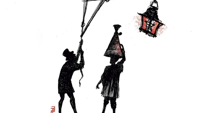 Ilustração de Angelo Abu para coluna de João Pereira Coutinho de 8 de julho de 2025 (Foto: Angelo Abu/Folhapress)