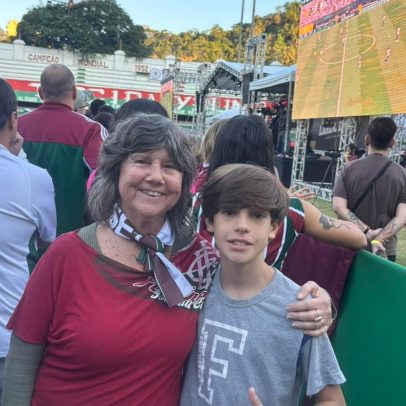Avó tricolor leva neto flamenguista a jogo do Fluminense nas Laranjeiras