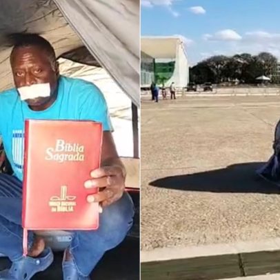 Deputado bolsonarista realiza 'jejum de palavras' em protesto em frente ao STF