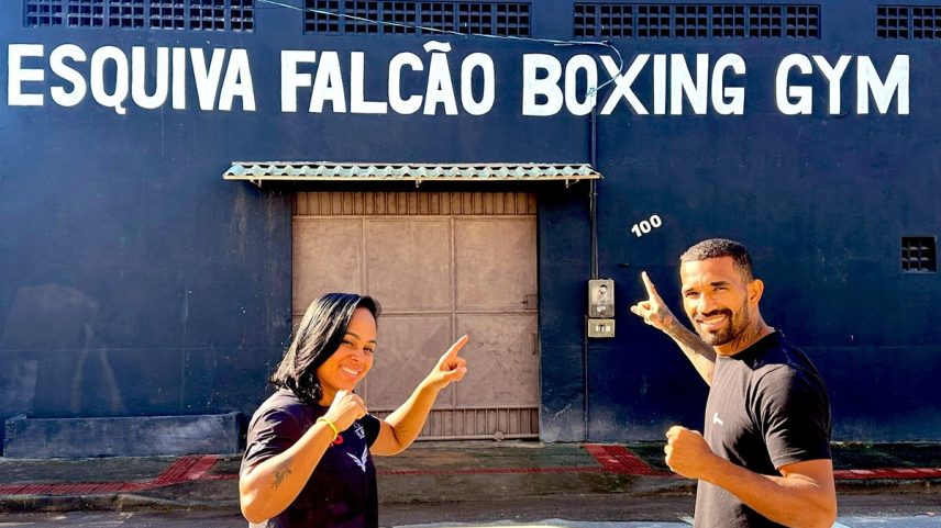 Esquiva Falcão e esposa Suelen abrem academia neste sábado (Foto: X/Esquiva Falcão)