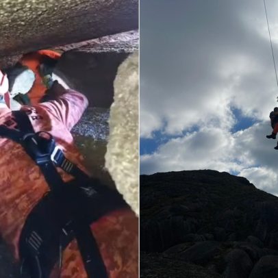 Turista é resgatado com sucesso em fenda na Pedra do Sino, em Teresópolis