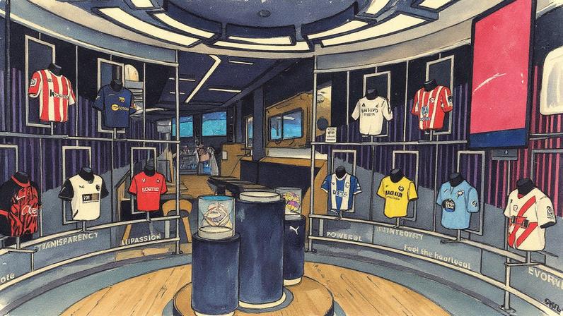 Interior do museu Legends: The Home of Football, em Madri (Foto: Divulgação)