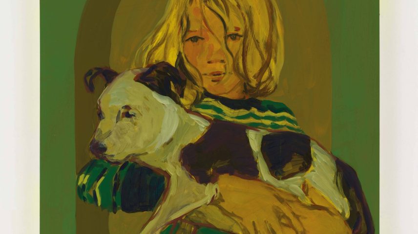 'Smokey & George', obra de Claire Tabouret que ilustra a capa do livro 'Triste Tigre', de Neige Sinno (Foto: Marten Elder/Cortesia de Claire Tabouret e Night Gallery/Divulgação)