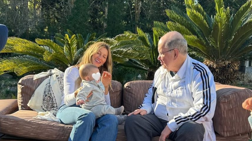 Gisele deu à luz River em fevereiro deste ano, ele é fruto do seu relacionamento com Joaquim Valente. (Foto: @gisele via Instagram)
