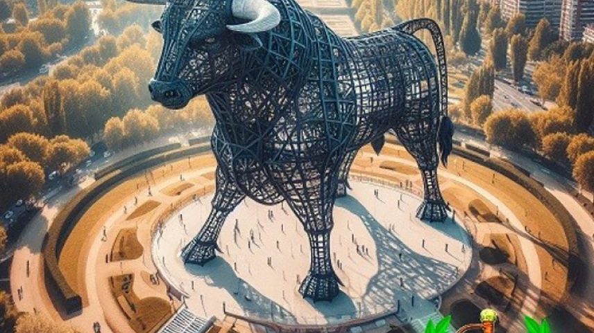 Imagem do projeto de 'El Toro de España'. (Foto: ACADEMIA ESPAÑOLA DE TAUROMAQUIA / Europa Press)