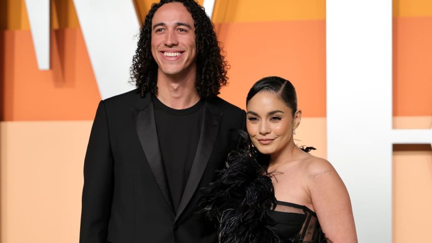 Cole Tucker e Vanessa Hudgens na festa posterior à gala dos Oscar de 2025. (Foto: Dia Dipasupil/FilmMagic)