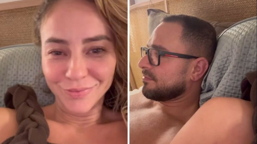 Paolla Oliveira mostra Diogo Nogueira 'hipnotizado' com cenas de Heleninha em 'Vale Tudo' (Foto: Reprodução/Instagram)