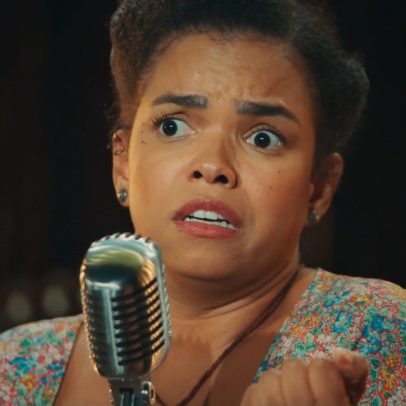 Dita se surpreende com resultado em concurso de calouros no programa Êta Mundo Melhor!