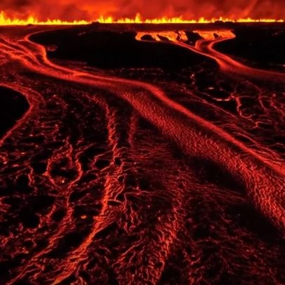 Vulcão na Islândia registra sua nona erupção em 2023 com impressionantes imagens