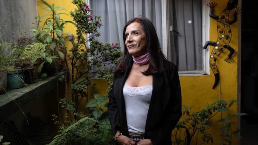 Yolanda Torres, mulher trans de terceira idade, em Bogotá. (Foto: NATHALIA ANGARITA)