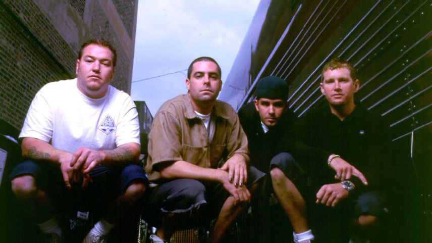 Os meninos do Smash Mouth: Steve Harwell, Paul De Lisle, Greg Camp e Kevin Coleman em 1997 (Foto: Paul Natkin)