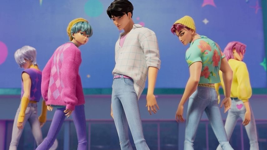 Saja Boys, grupo de k-pop da animação 'Guerreiras do K-pop', na Netflix (Foto: Divulgação)