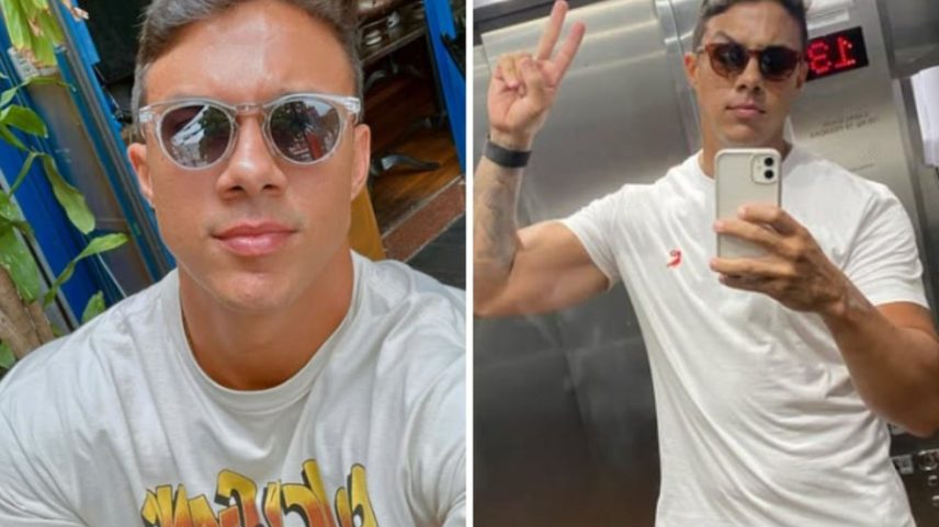 O personal Thiago Medeiros Ribeiro Mendes em fotos de redes sociais antes das agressões em bar em Águas de Lindóia (SP) (Foto: Arquivo pessoal)