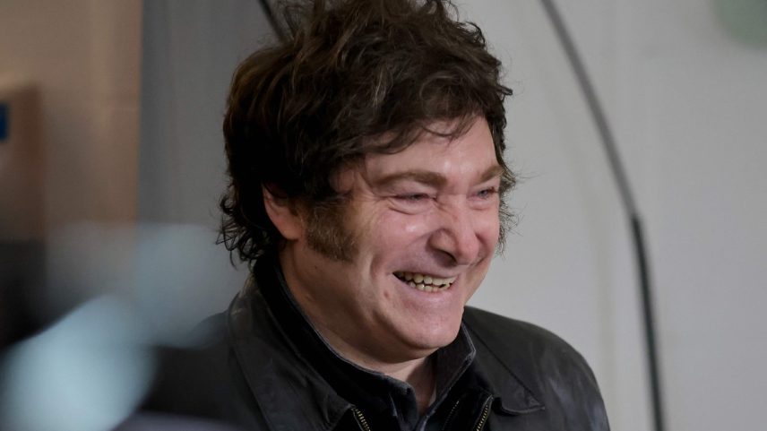 Presidente da Argentina, Javier Milei (Foto: Emiliano Lasalvia / AFP)