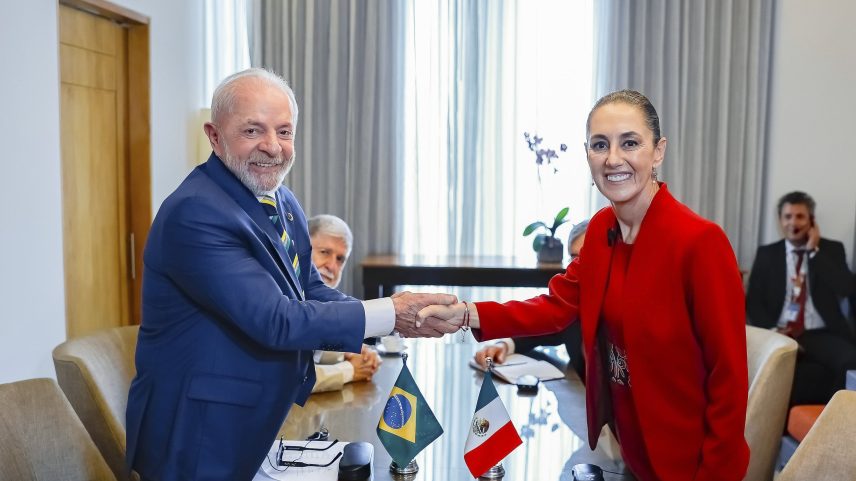 Presidente da República, Luiz Inácio Lula da Silva, durante encontro bilateral com a Presidenta do México Claudia Sheinbaum. Honduras. (Foto: Ricardo Stuckert / PR/Divulgação)