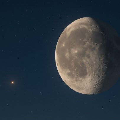 Marte e Lua iluminam o céu em espetáculo visível nesta noite
