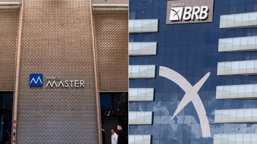 Sedes dos bancos Master e BRB (Foto: Divulgação e Cristiano Mariz/Agência O Globo)