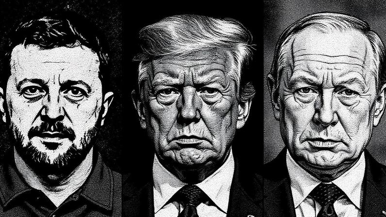 Presidentes da Ucrânia, Volodymyr Zelensky, dos Estados Unidos, Donald Trump, e da Rússia, Vladimir Putin (Foto: HANDOUT, SARAH MEYSSONNIER, ILYA PITALEV / POOL / SPUTNIK / UKRAINIAN PRESIDENTIAL PRESS SERVICE //AFP)