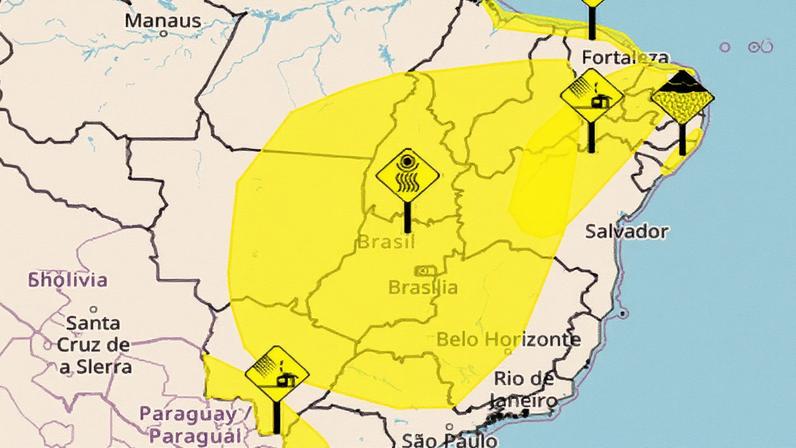 Nova frente fria causa chuvas fortes no Sul (Foto: Inmet)