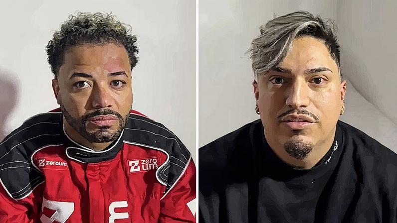 O casal de influenciadores Hytalo Santos e de Israel Natan Vicente no momento em que foram presos, em São Paulo (Foto: Reprodução)