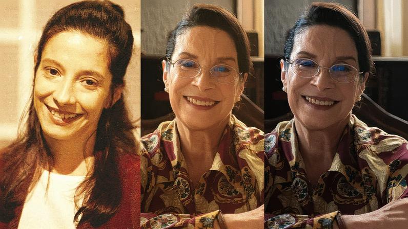 Bia Nunnes em cena das novelas 'História de amor' e 'Êta mundo melhor!' (Foto: Reprodução)