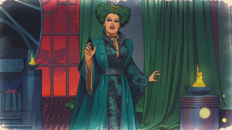 Gloria Groove caracterizada como Madame Morrible em 'Wicked' (Foto: Divulgação/Jairo Goldflus)