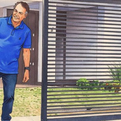 Bolsonaro é visto acenando em casa no primeiro dia de vigilância total