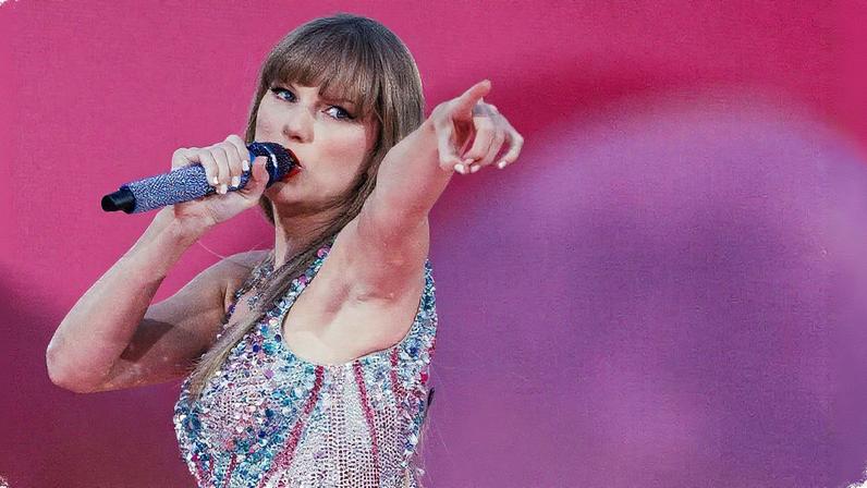 Cantora e compositora Taylor Swift se apresenta em Lisboa, em Portugal, em 2024 (Foto: Andre Dias Nobre/AFP)