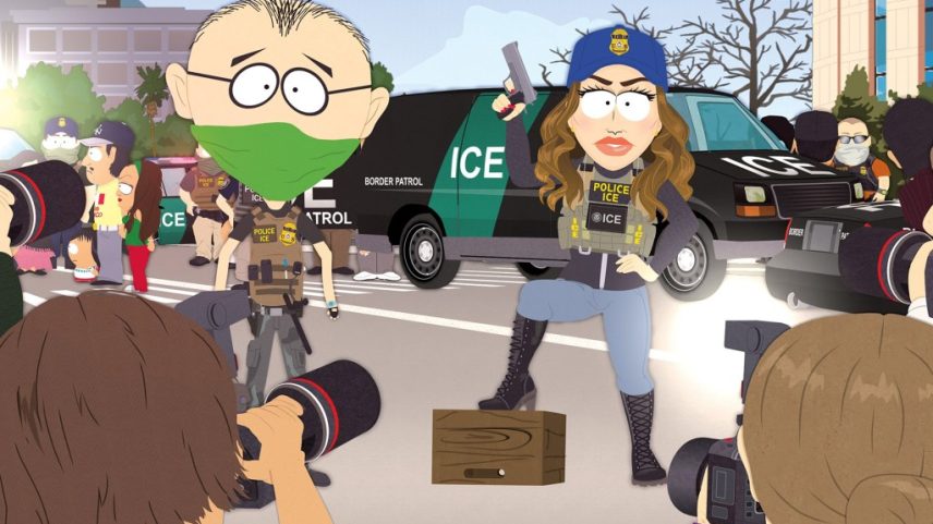 'South Park' vai abordar o ICE no segundo episódio da temporada 27, a descrição do episódio, a foto e o teaser confirmam. (Foto: Reprodução)