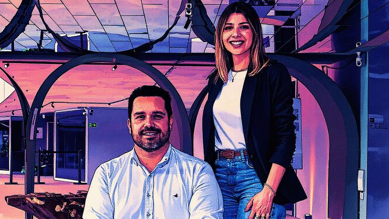 Diego Aristides e Priscila Toledo, do The Collab: hub fica localizado no estádio Mané Garrincha, em Brasília (Foto: Reprodução)