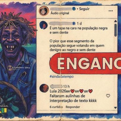 Lula é alvo de críticas por trecho editado sobre foto de homem negro sem dentes