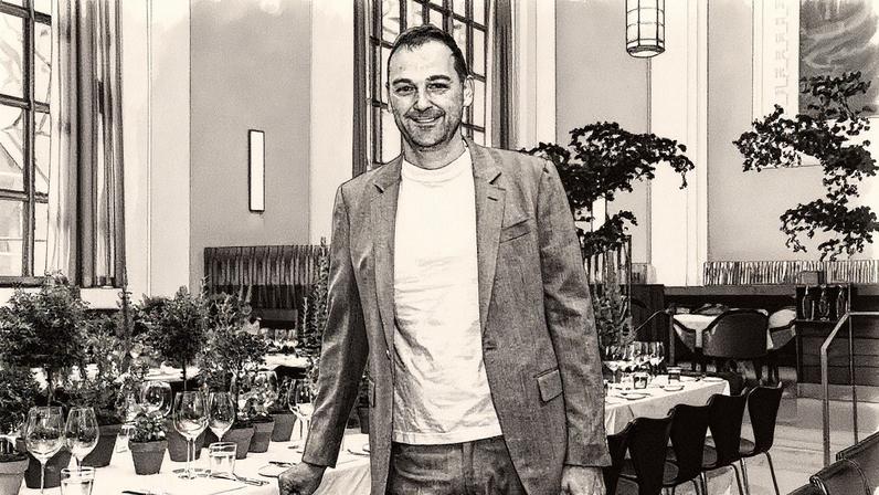 Daniel Humm em 2022 em um evento em seu restaurante Eleven Madison Park, Nova York. (Foto: Aurora Rose (Penske Media via Getty Images))