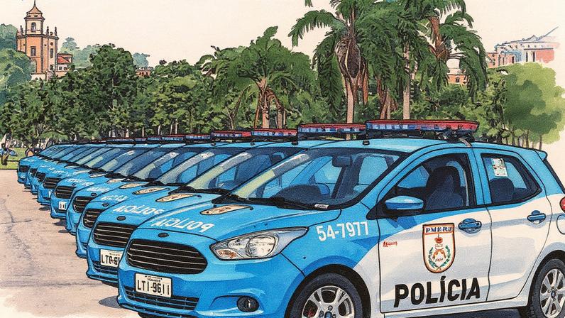 Viaturas da PM do Rio de Janeiro. (Foto: Tânia Rêgo/Agência Brasil)
