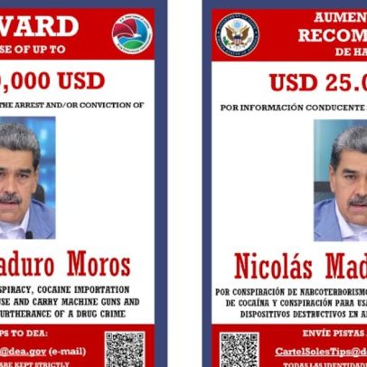 Governo dos EUA oferece recompensa de quase R$ 140 mi por informações sobre Maduro
