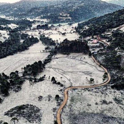 Geadas e temperaturas negativas atingem Sul e Sudeste nesta quarta-feira