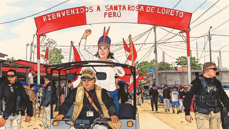 Presidente do Peru visita ilha em disputa na Amazônia e adverte Colômbia (Foto: Presidência do Peru/AFP)