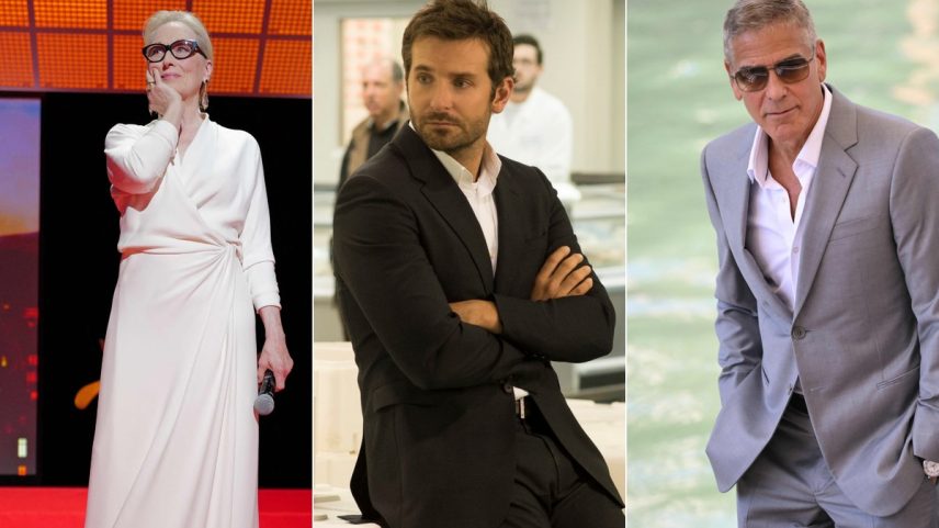 Meryl Streep, Bradley Cooper e George Clooney (Foto: Valery HACHE / AFP, Divulgação e Marco Bertorello / AFP)