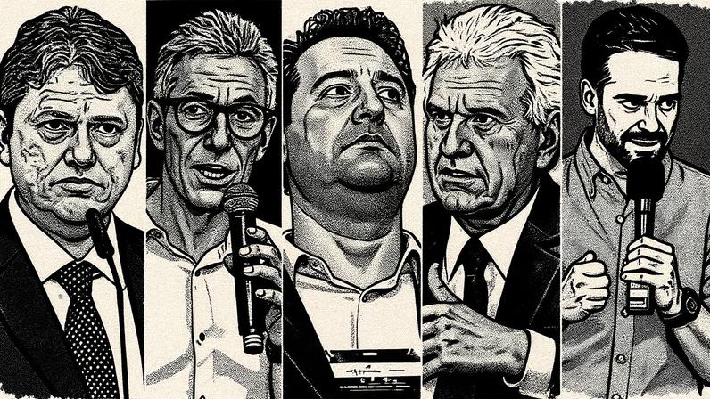 Tarcísio de Freitas, Romeu Zema, Ratinho Júnior, Ronaldo Caiado e Eduardo Leite (Foto: Reprodução)