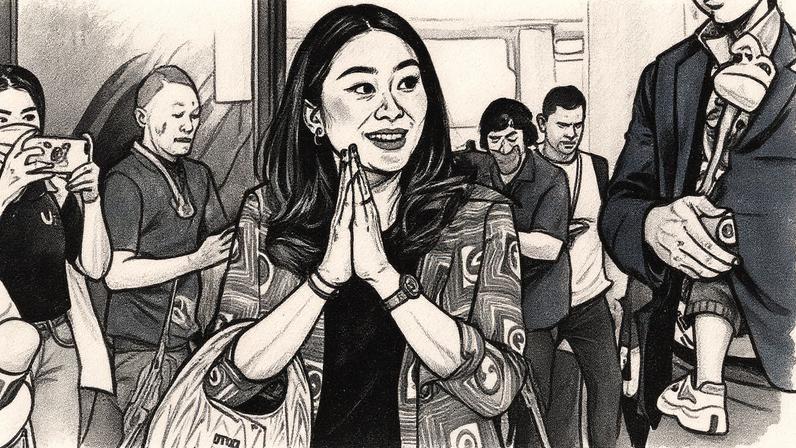 Líder do partido Pheu Thai e nova premier, Paetongtarn Shinawatra é filha do ex-primeiro-ministro Thaksin Shinawatra (Foto: AFP)