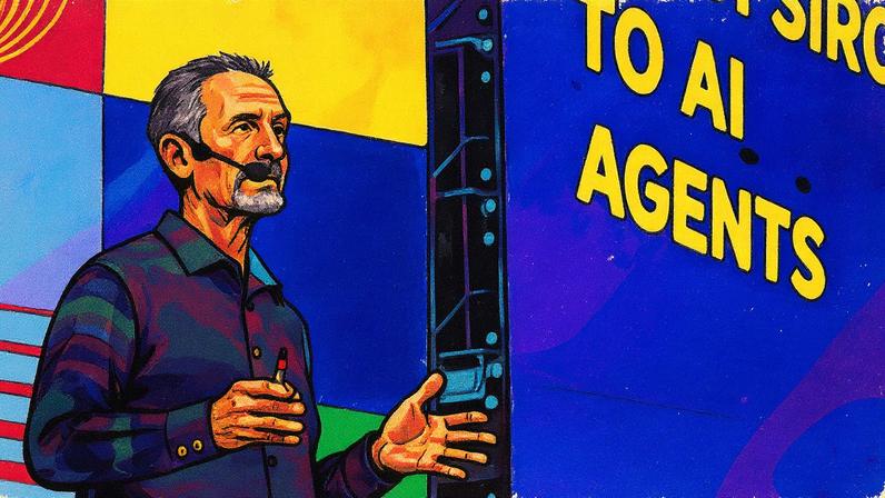 Tom Gruber fala sobre o objetivo da IA em melhorar a vida das pessoas durante evento (Foto: Reprodução)