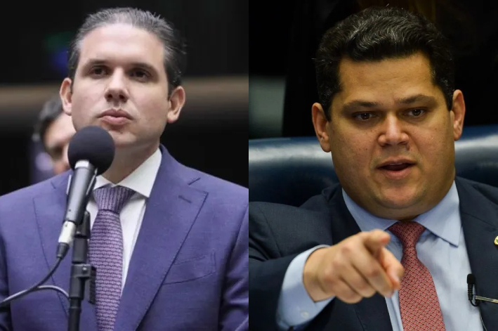 Deputado Hugo Motta e o senador Davi Alcolumbre (Foto: Montagem/Reprodução/Câmara dos Deputados)