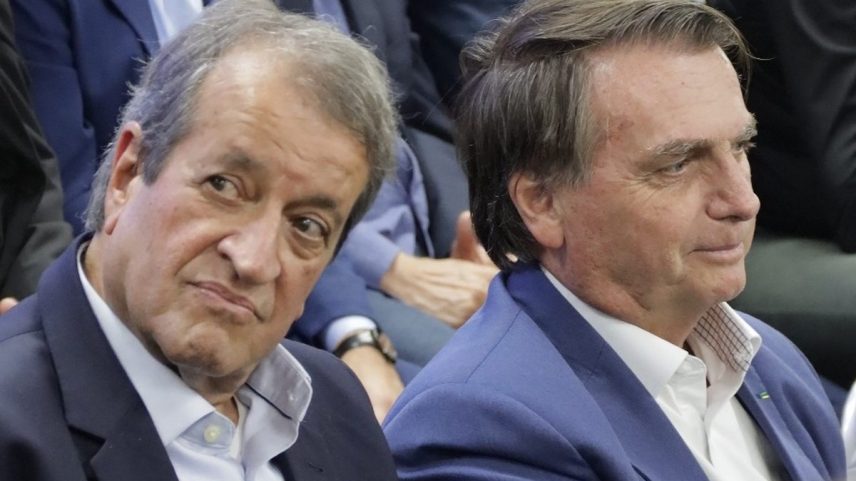 Valdemar Costa Neto e Jair Bolsonaro — Foto: Jonathas Brandão/Divulgação/PL/28.08.2023